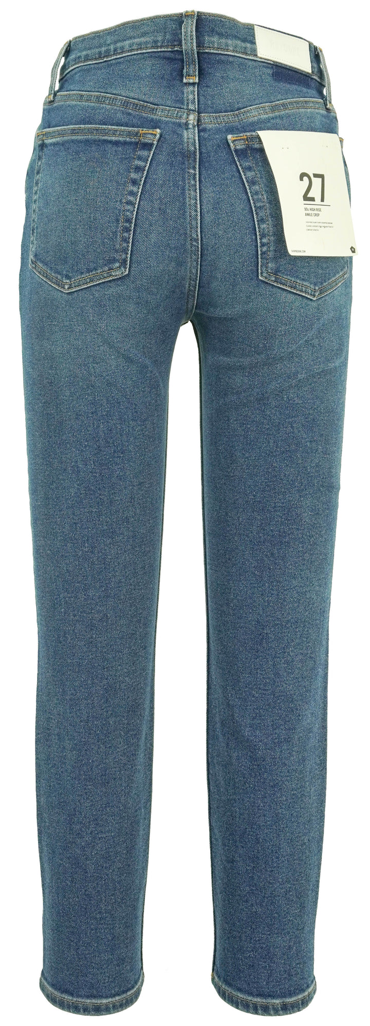 Re/Done 90s High Rise Ankle Crop Jean in Caded Indigo - Discounts on RE/DONE at UAL