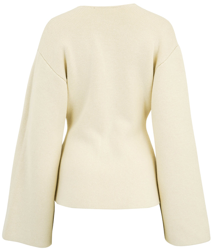 By Malene Birger Button Front Cardigan in Cream