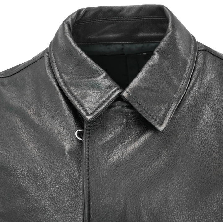 Undercover Leather Jacker in Black - Discounts on Undercover at UAL