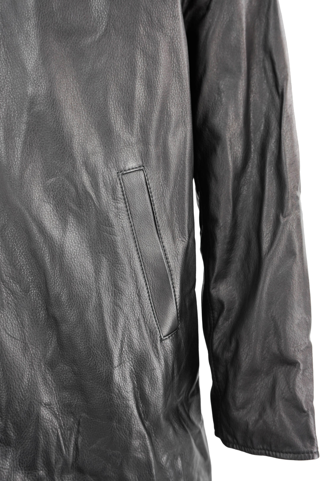 Undercover Leather Jacker in Black - Discounts on Undercover at UAL