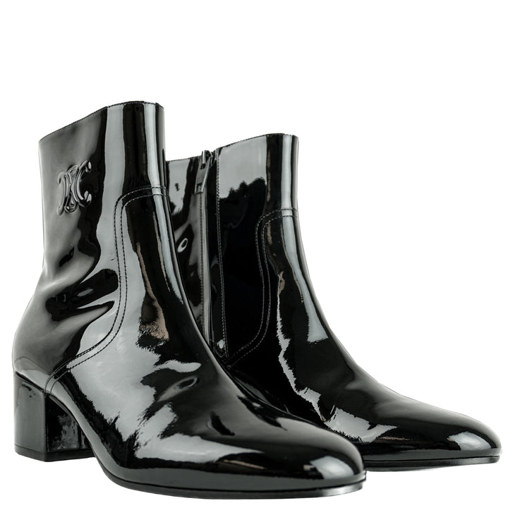 Celine Les Bottes Triomphe Ankle Boots in Black - Discounts on Celine at UAL