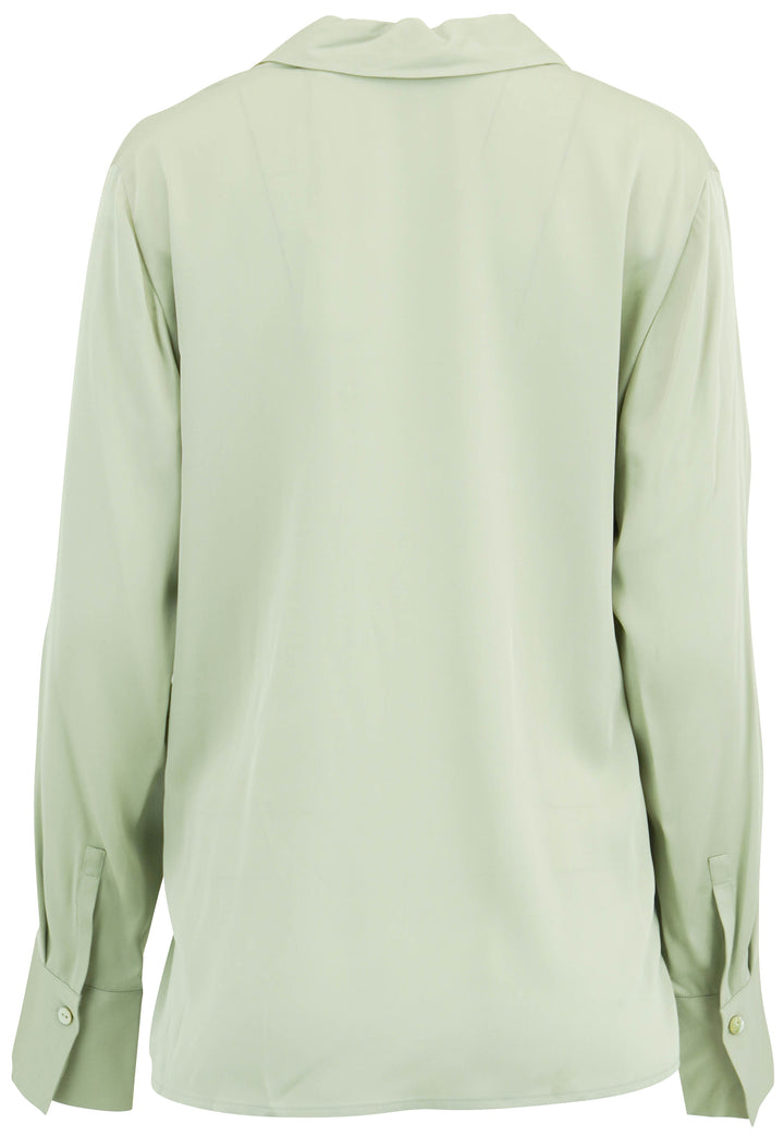 Vince. Silk Blend Blouse in Light Sage - Discounts on Vince. at UAL