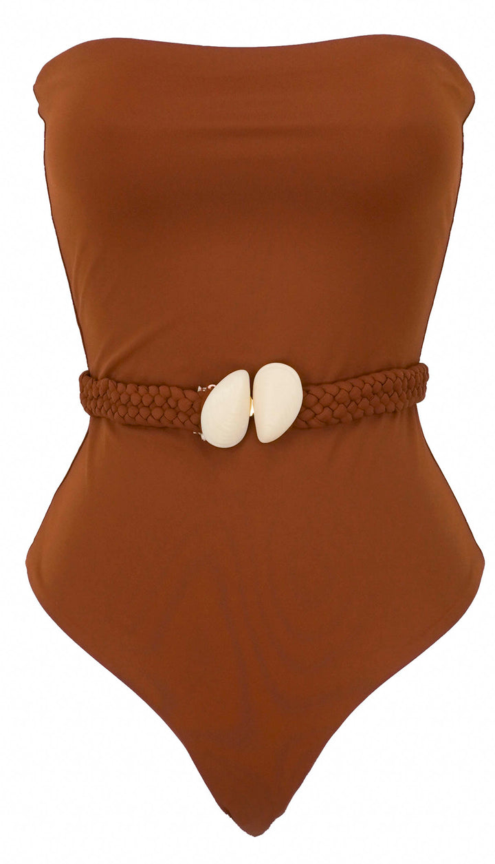 Johanna Ortiz The Classic One Piece Swimsuit in Marsala