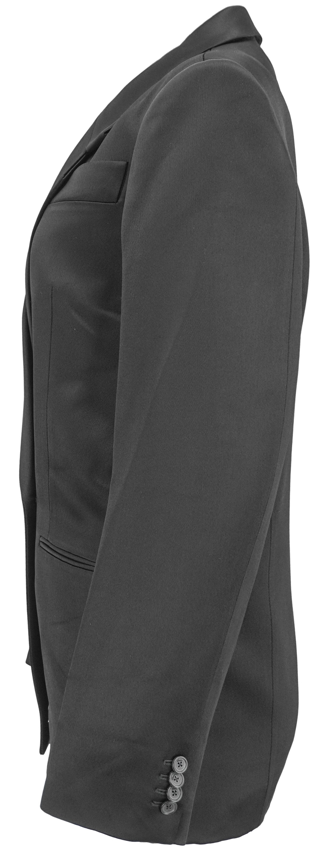 Khaite Willow Satin Blazer in Black - Discounts on Khaite at UAL