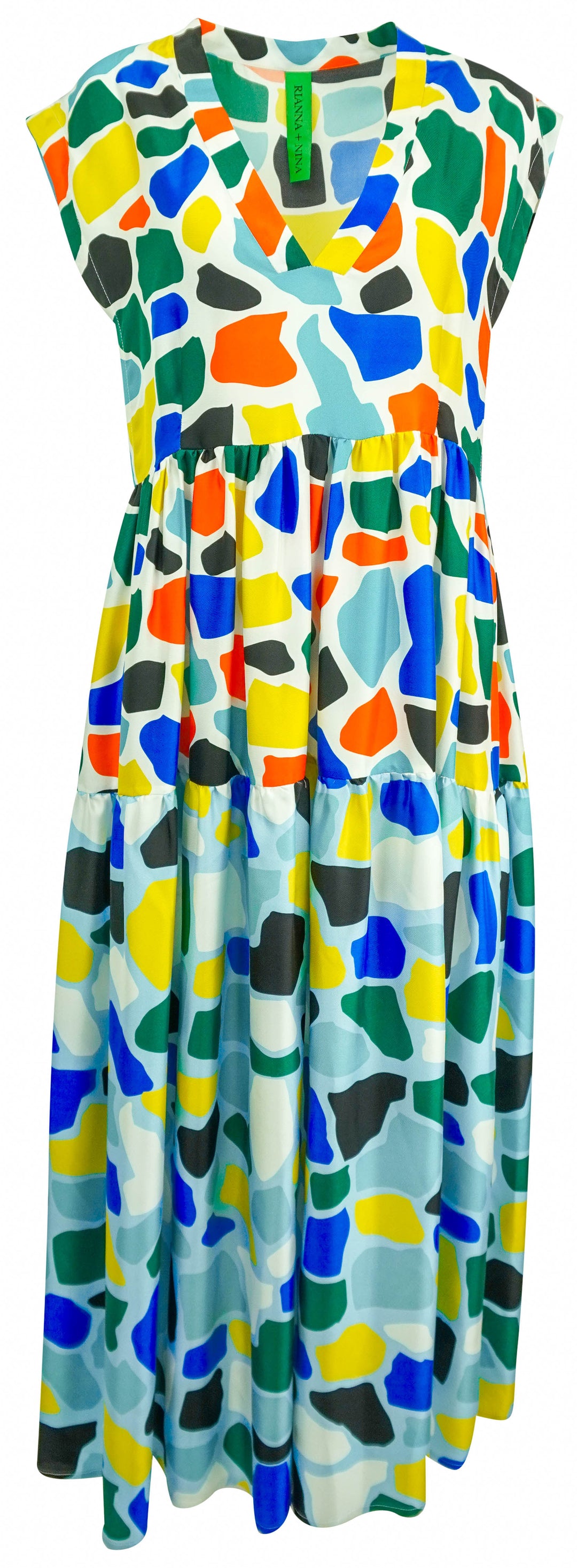 Rianna + Nina Kilimi Volant Dress in Mosaic Multi - Discounts on Rianna + Nina at UAL
