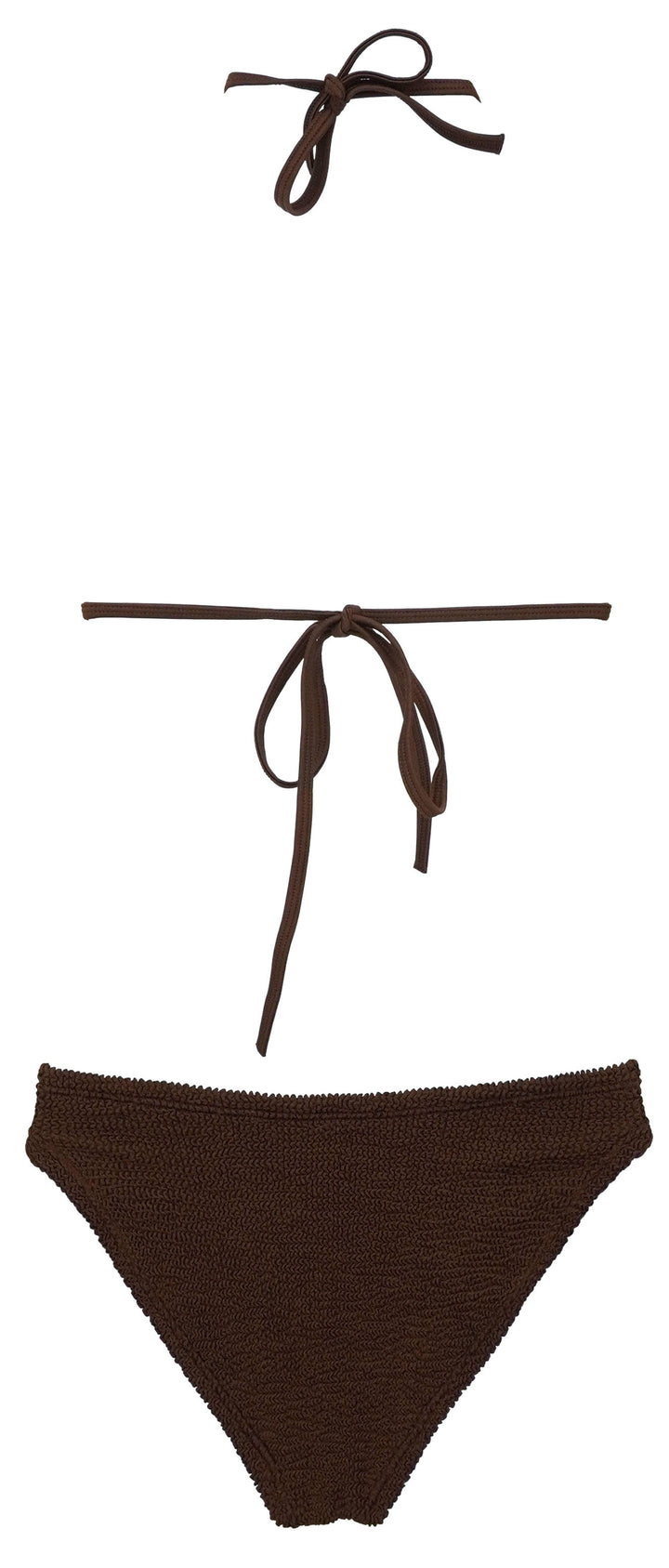 Hunza G Eva Bikini Set in Metallic Chocolate