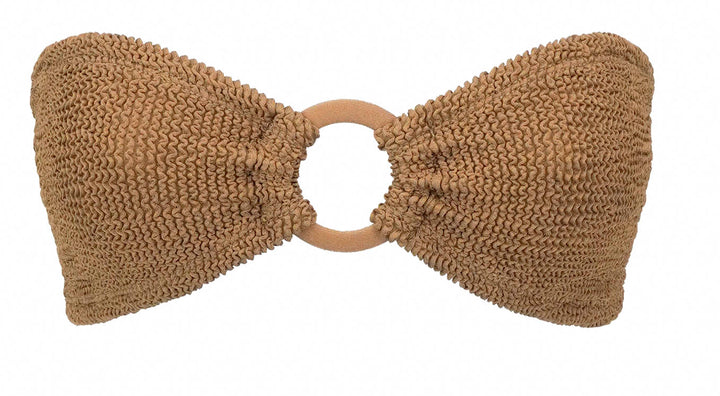 Hunza G Gloria Bikini Set in Metallic Cocoa
