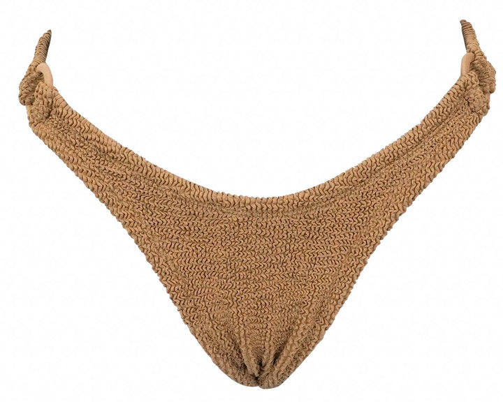Hunza G Gloria Bikini Set in Metallic Cocoa