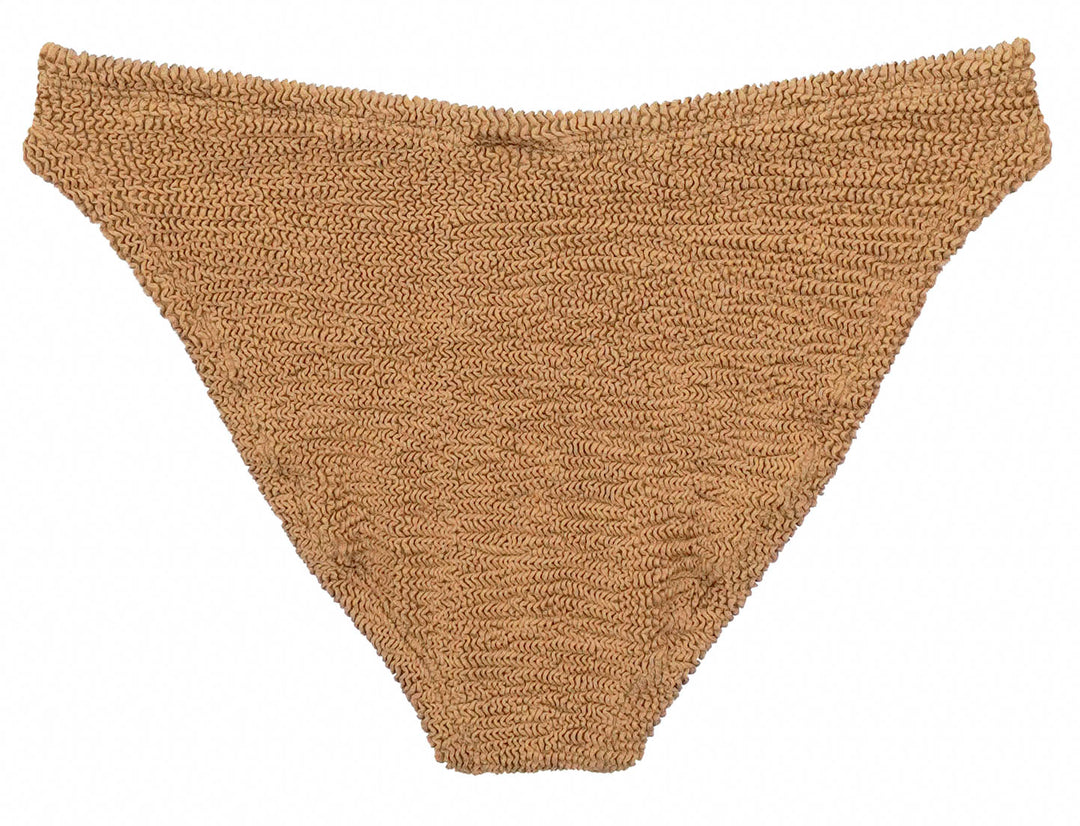 Hunza G Gloria Bikini Set in Metallic Cocoa