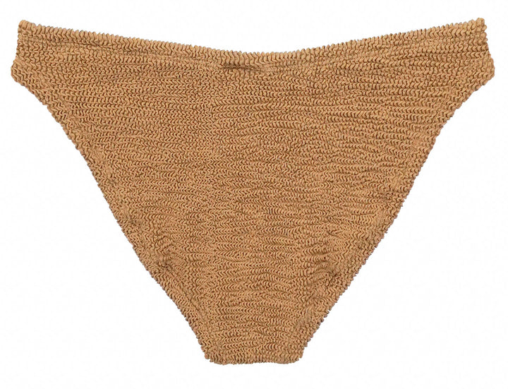 Hunza G Gloria Bikini Set in Metallic Cocoa