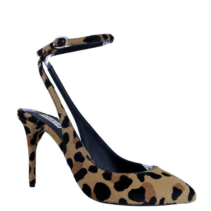 Alaïa Hide Slingback Heels in Leopard - Discounts on Alaïa at UAL