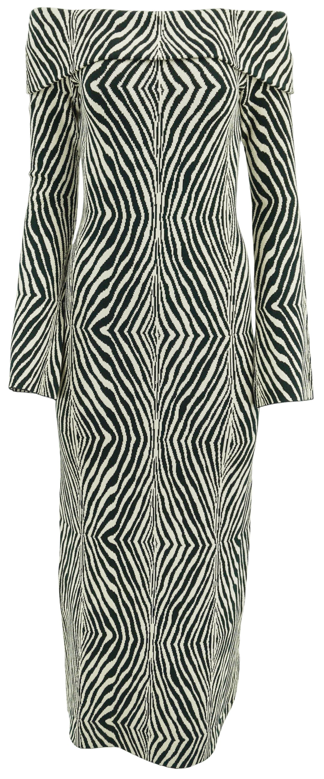 By Malene Birger Bennie Zebra Print Sweater Dress in Cream/Black