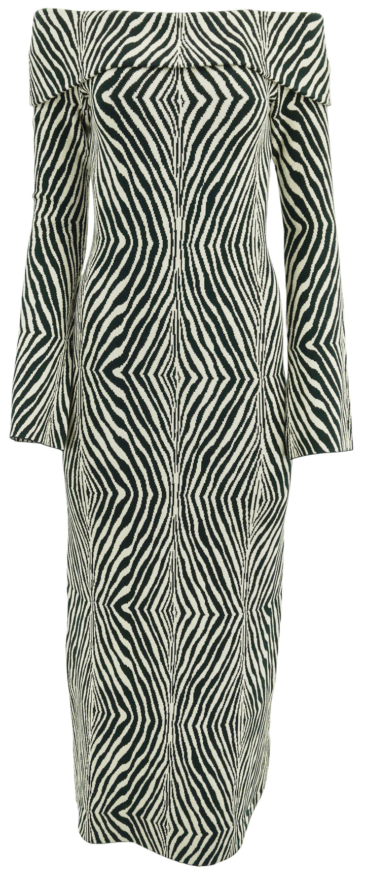 By Malene Birger Bennie Zebra Print Sweater Dress in Cream/Black