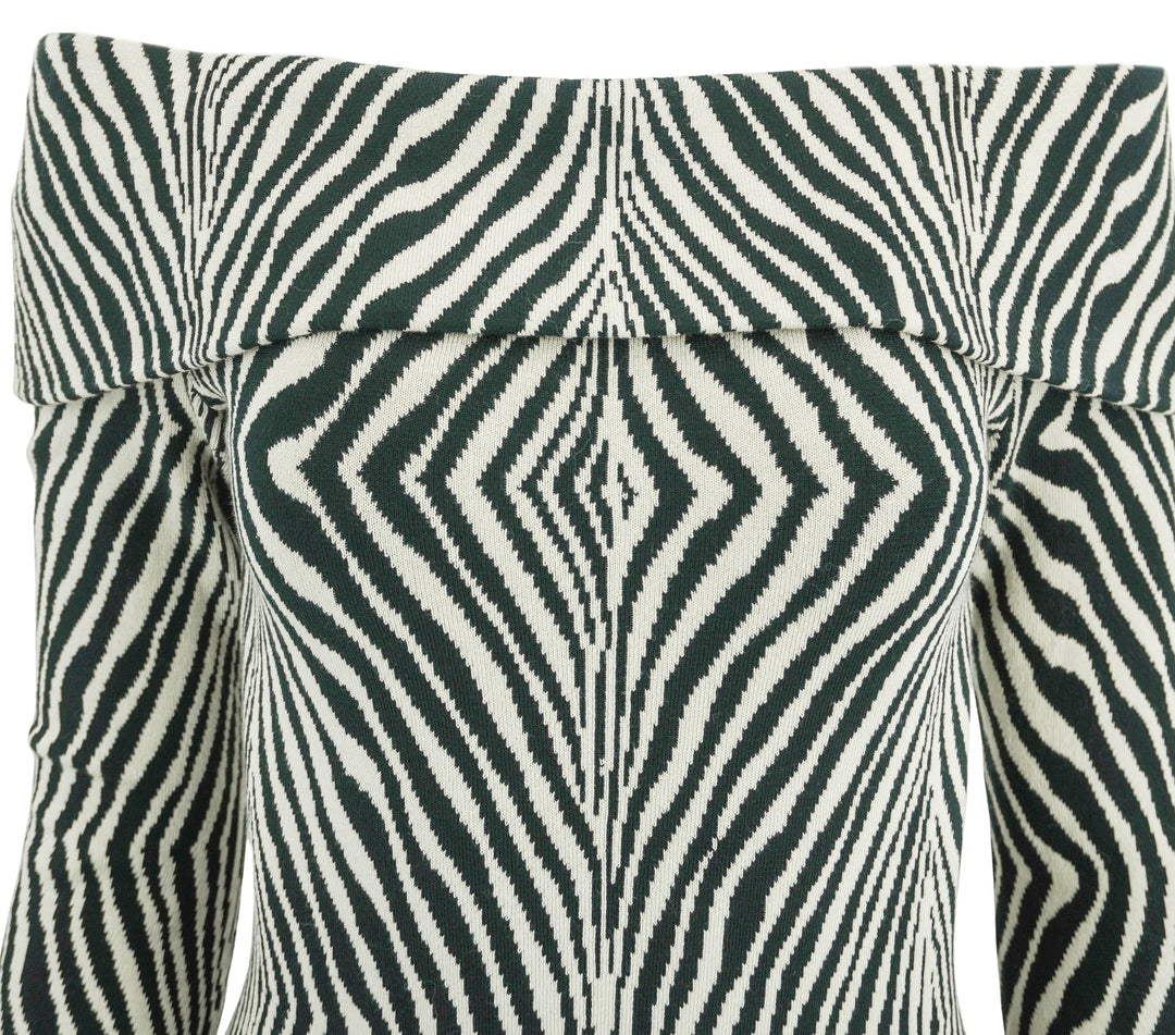 By Malene Birger Bennie Zebra Print Sweater Dress in Cream/Black