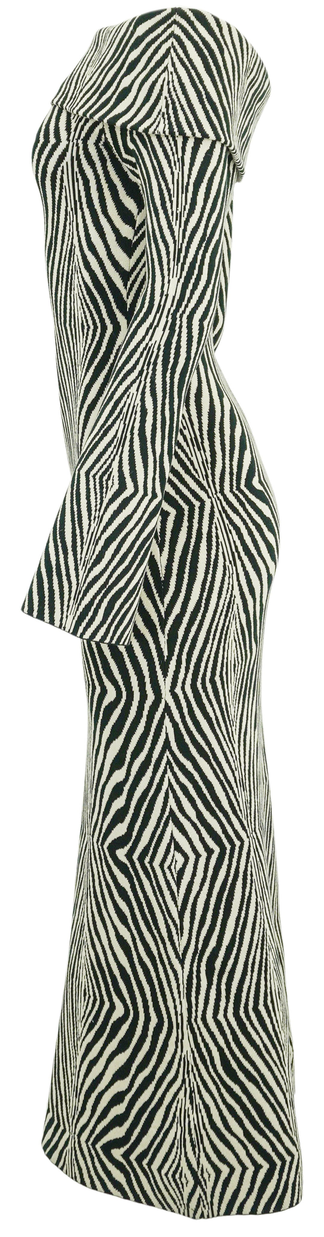 By Malene Birger Bennie Zebra Print Sweater Dress in Cream/Black