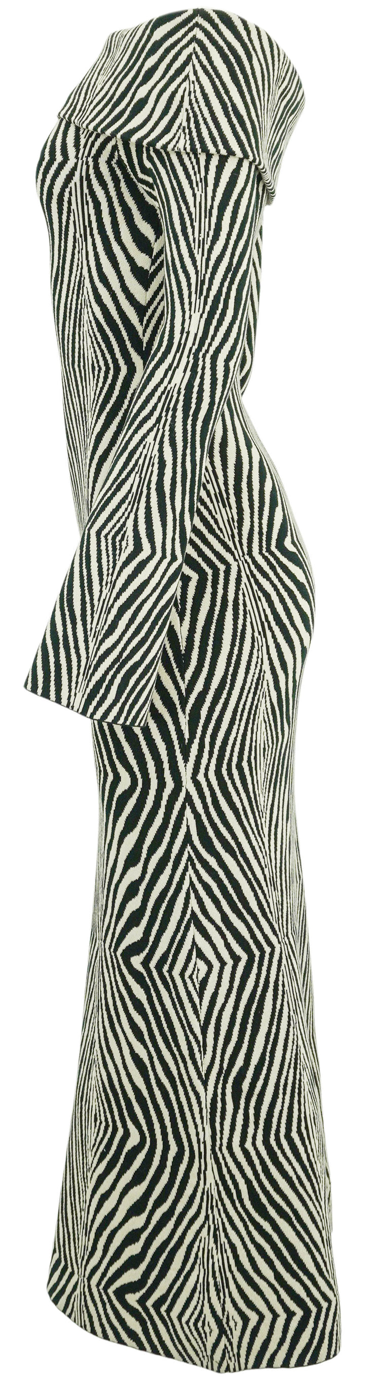 By Malene Birger Bennie Zebra Print Sweater Dress in Cream/Black