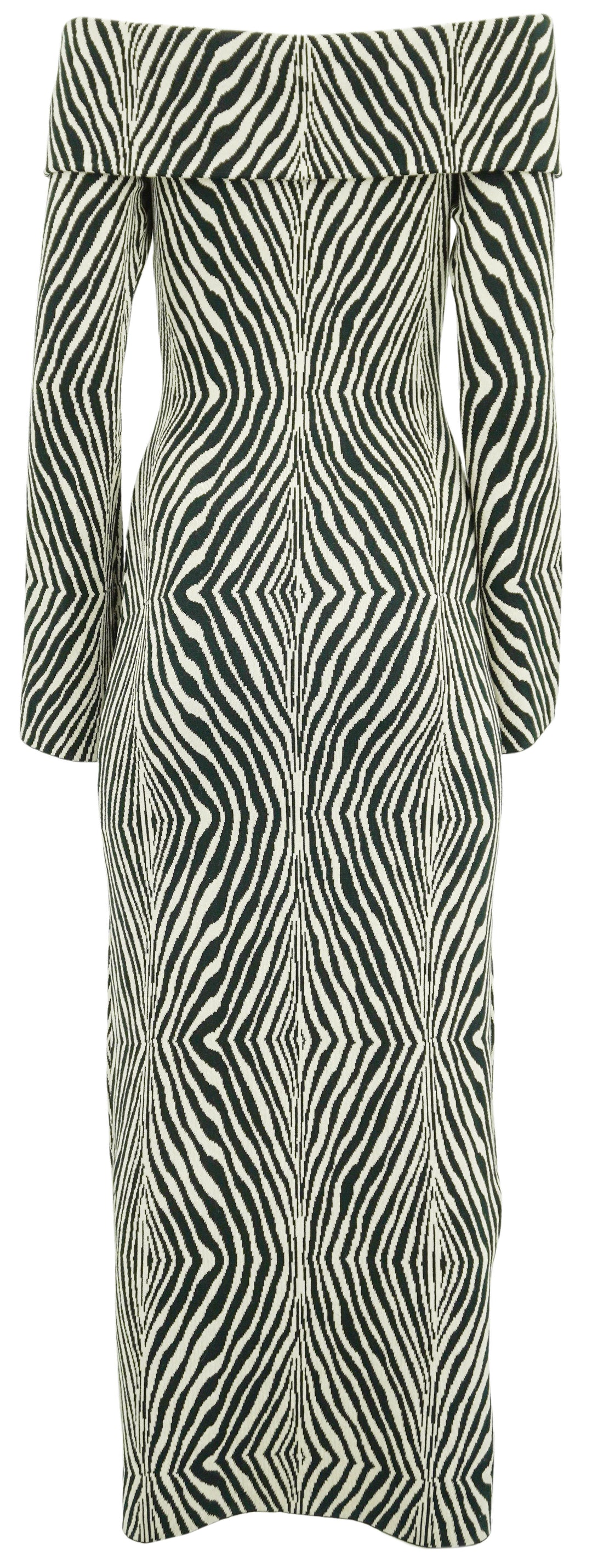 By Malene Birger Bennie Zebra Print Sweater Dress in Cream/Black