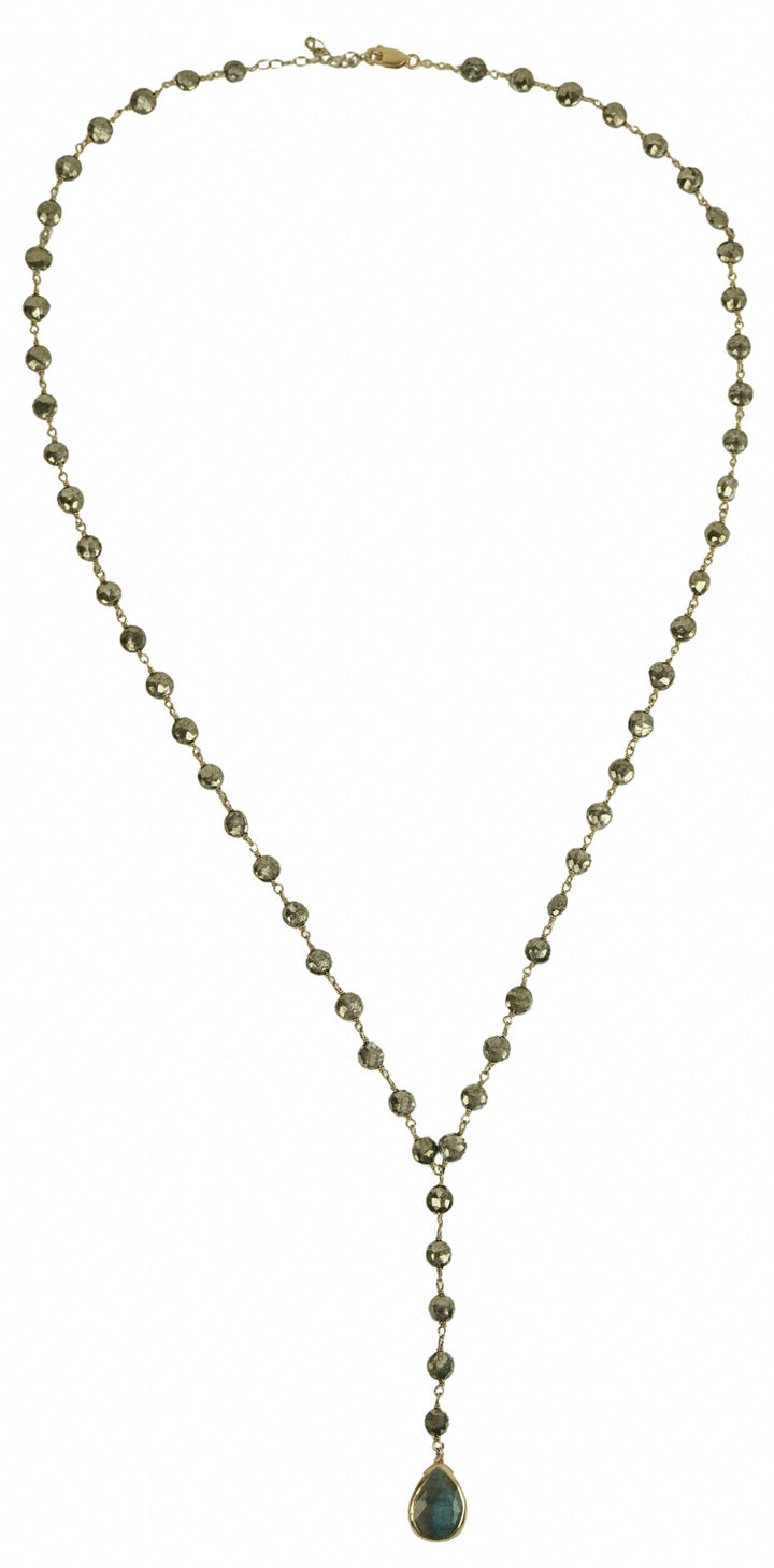 Ela Rae Yaeli Necklace in Pyrite - Discounts on Ela Rae at UAL