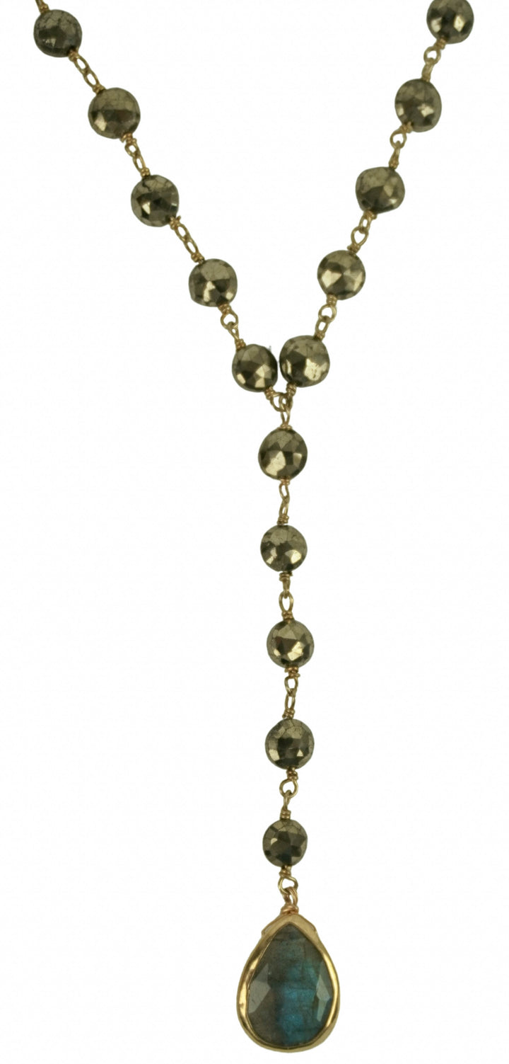 Ela Rae Yaeli Necklace in Pyrite - Discounts on Ela Rae at UAL