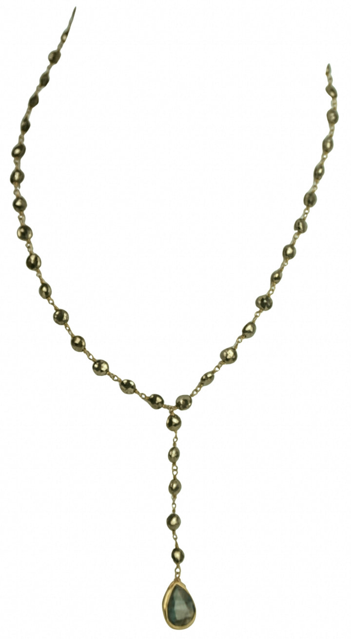 Ela Rae Yaeli Necklace in Pyrite - Discounts on Ela Rae at UAL