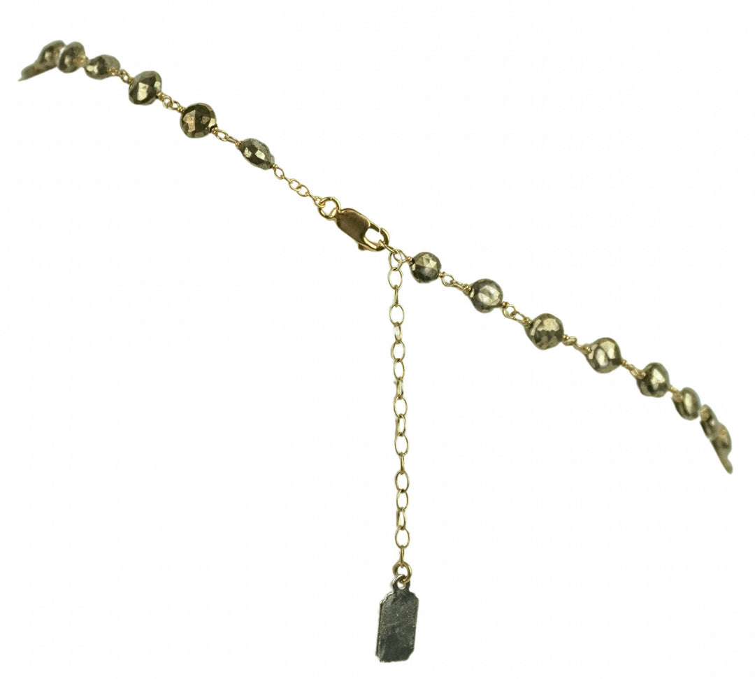 Ela Rae Yaeli Necklace in Pyrite - Discounts on Ela Rae at UAL
