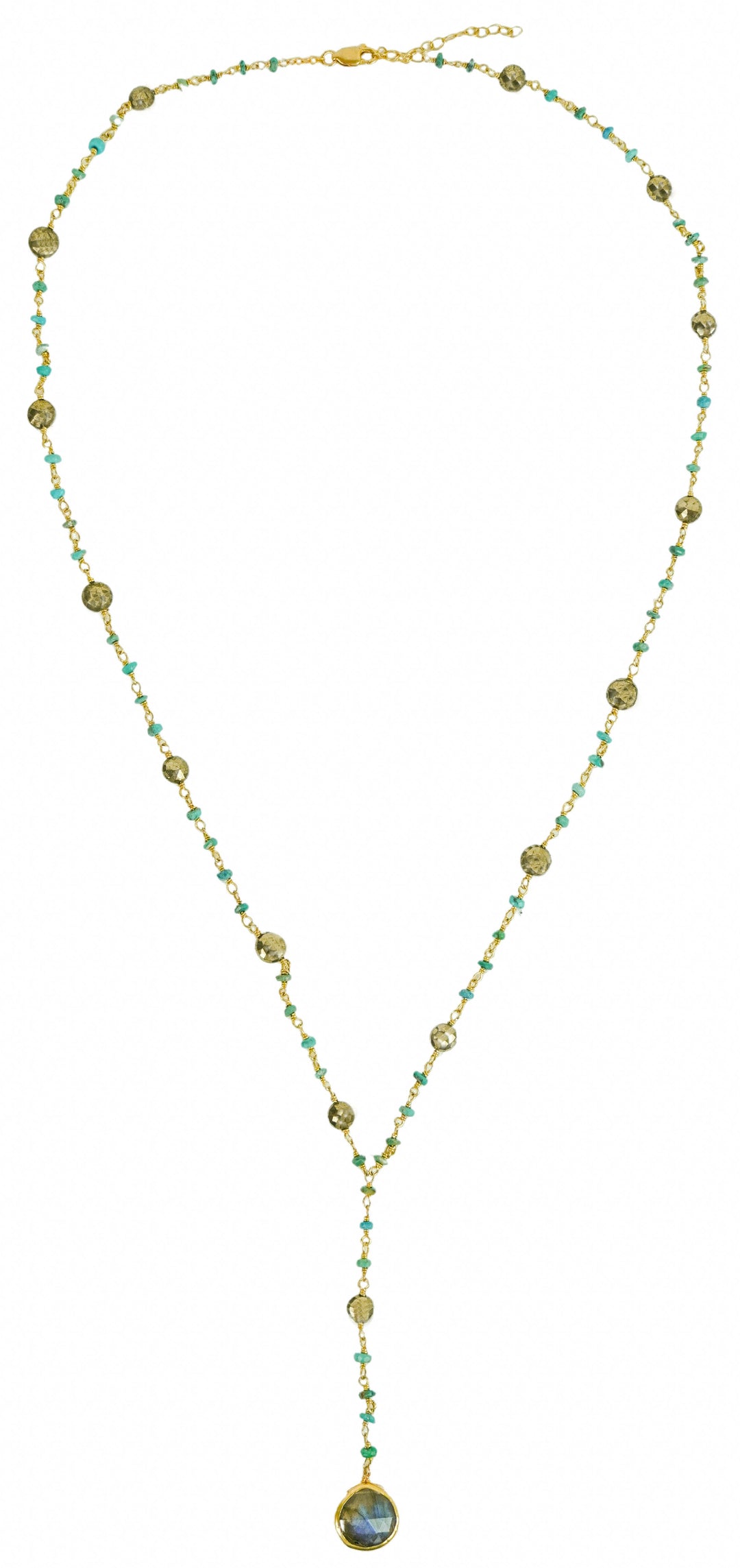 Ela Rae Yaeli Satellite Necklace in Turquoise - Discounts on Ela Rae at UAL