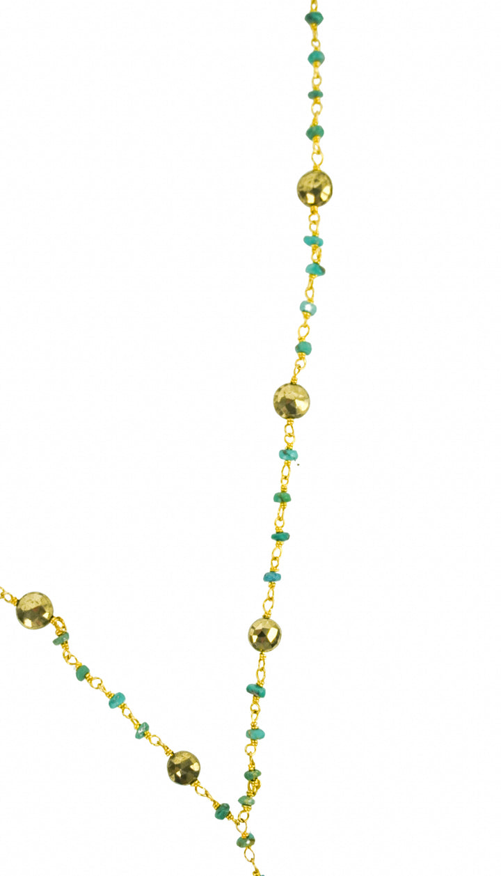 Ela Rae Yaeli Satellite Necklace in Turquoise - Discounts on Ela Rae at UAL