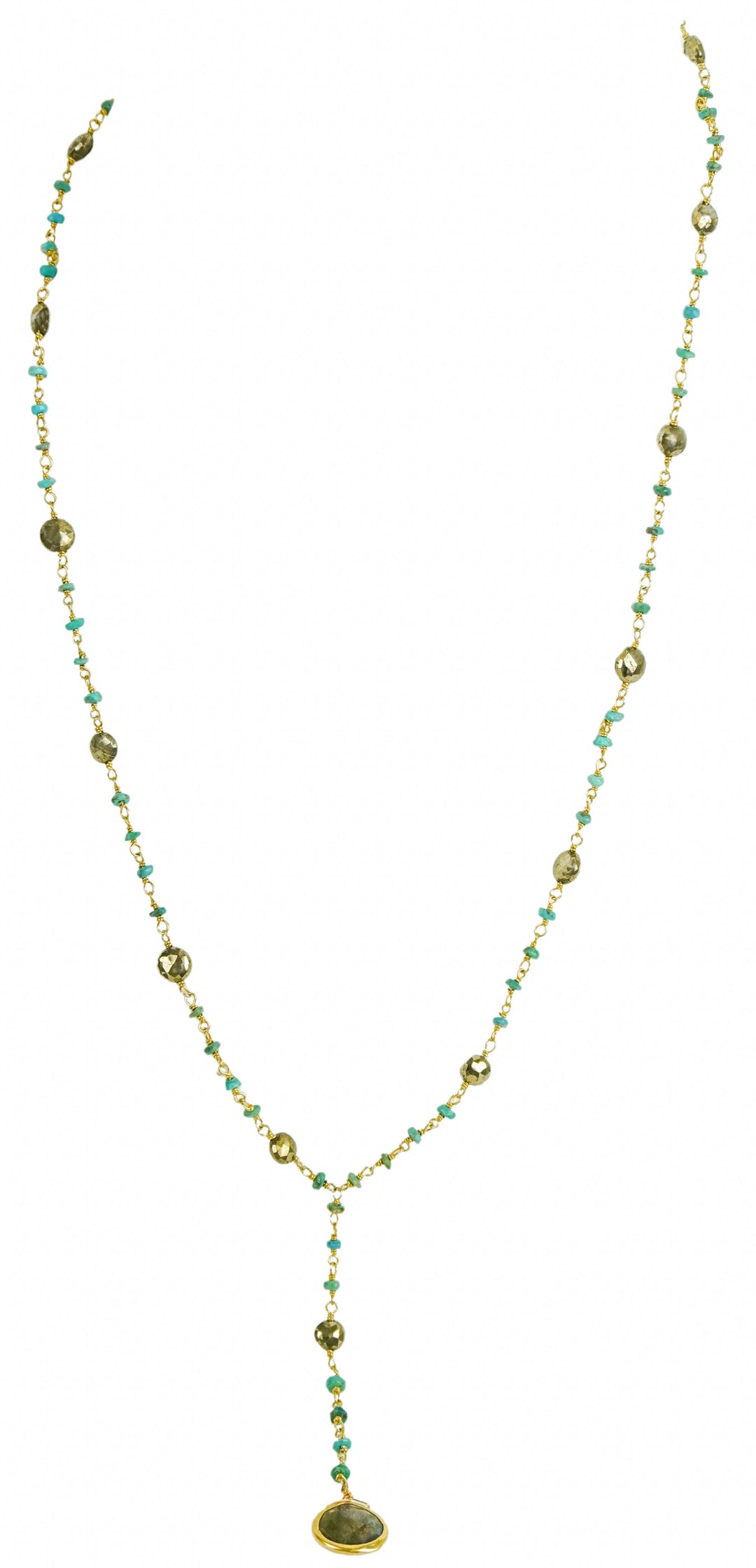 Ela Rae Yaeli Satellite Necklace in Turquoise - Discounts on Ela Rae at UAL