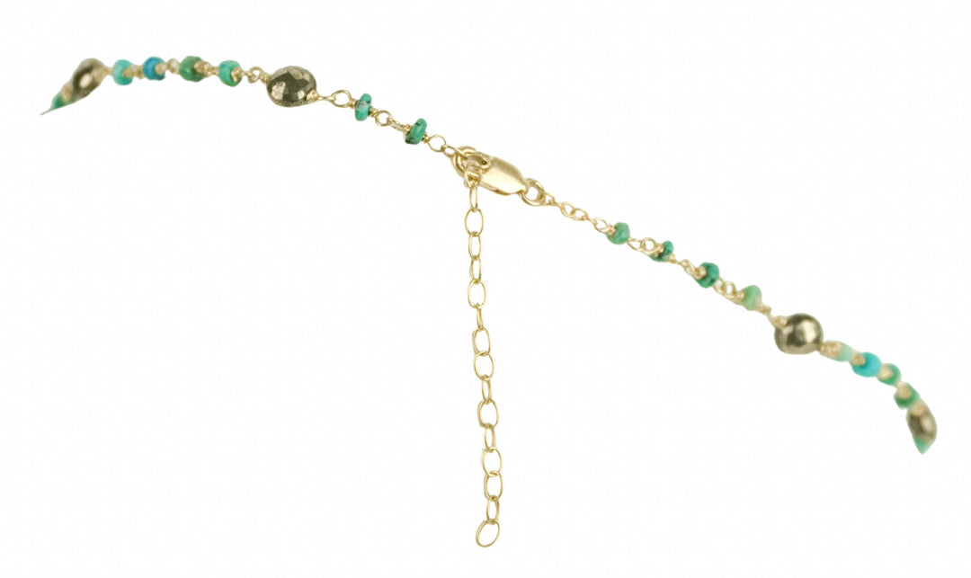 Ela Rae Yaeli Satellite Necklace in Turquoise - Discounts on Ela Rae at UAL