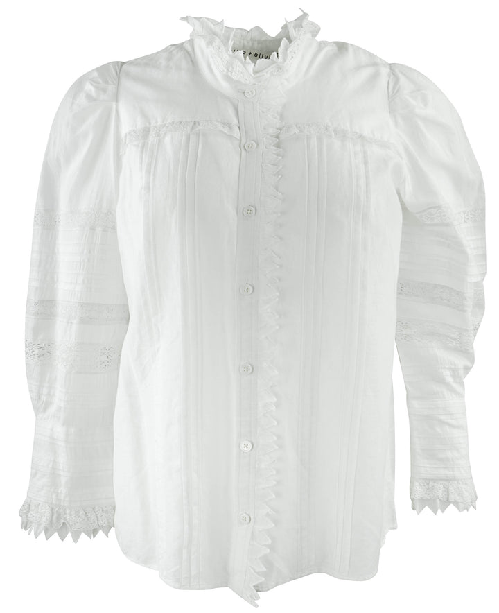 Alice + Olivia Blouse in White - Discounts on Alice + Olivia at UAL
