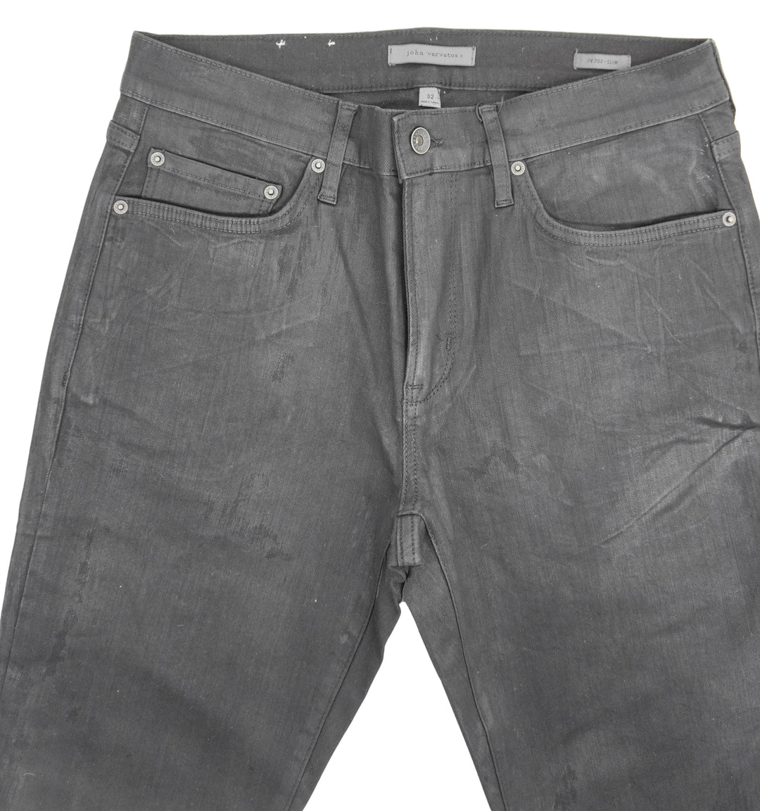 John Varvatos Coated Denim in Ink Blue - Discounts on John Varvatos at UAL