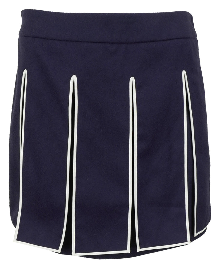 Kenzo Wool Mini Skirt in Navy/White - Discounts on Kenzo at UAL