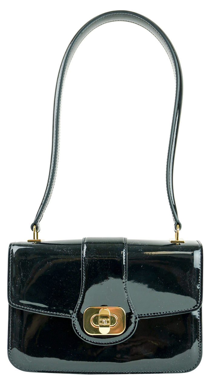 Celine Teen Josephine in Patent Black - Discounts on Celine at UAL