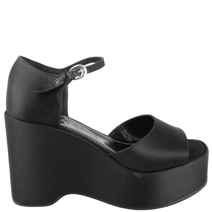 Staud Stella Platform Sandal in Black - Discounts on Staud at UAL