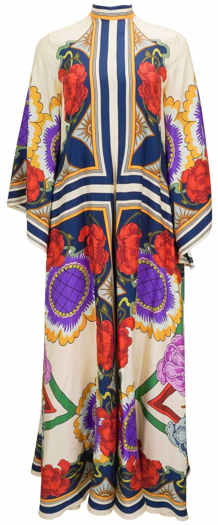 La DoubleJ. Magnifico Printed Maxi Dress in Foulard Liberty Rust