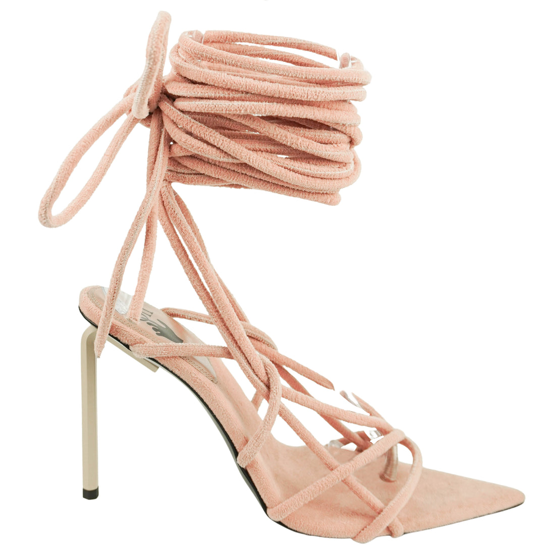 Off-White Terry Tube Allen Sandals in Nude - Discounts on Off-White at UAL