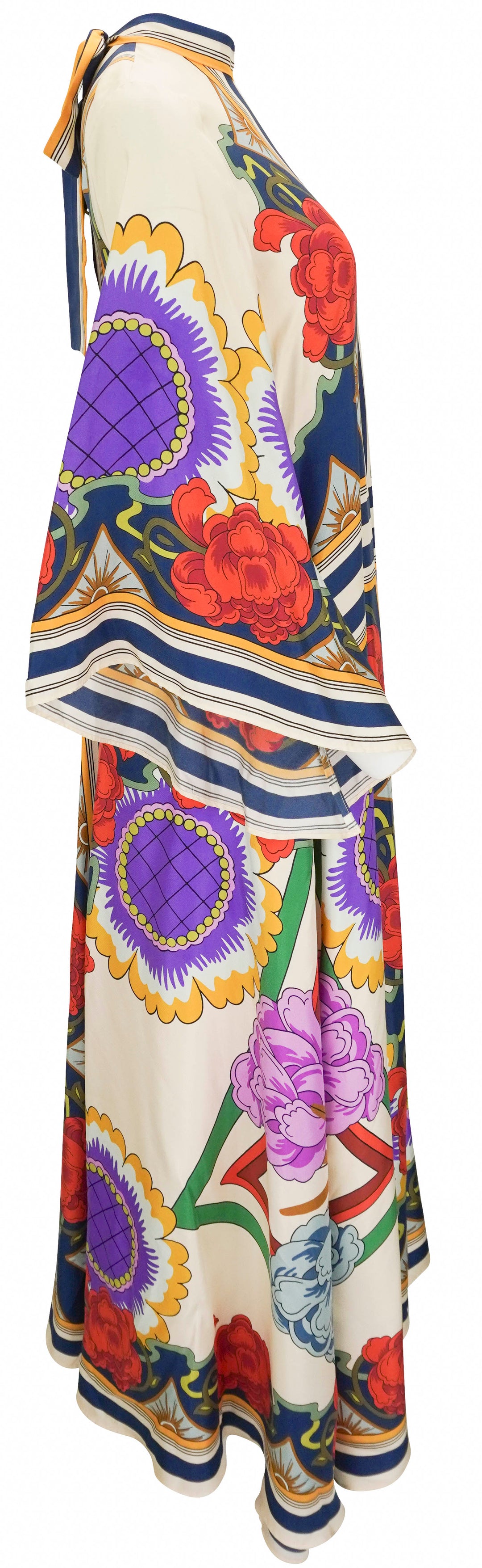 La DoubleJ. Magnifico Printed Maxi Dress in Foulard Liberty Rust