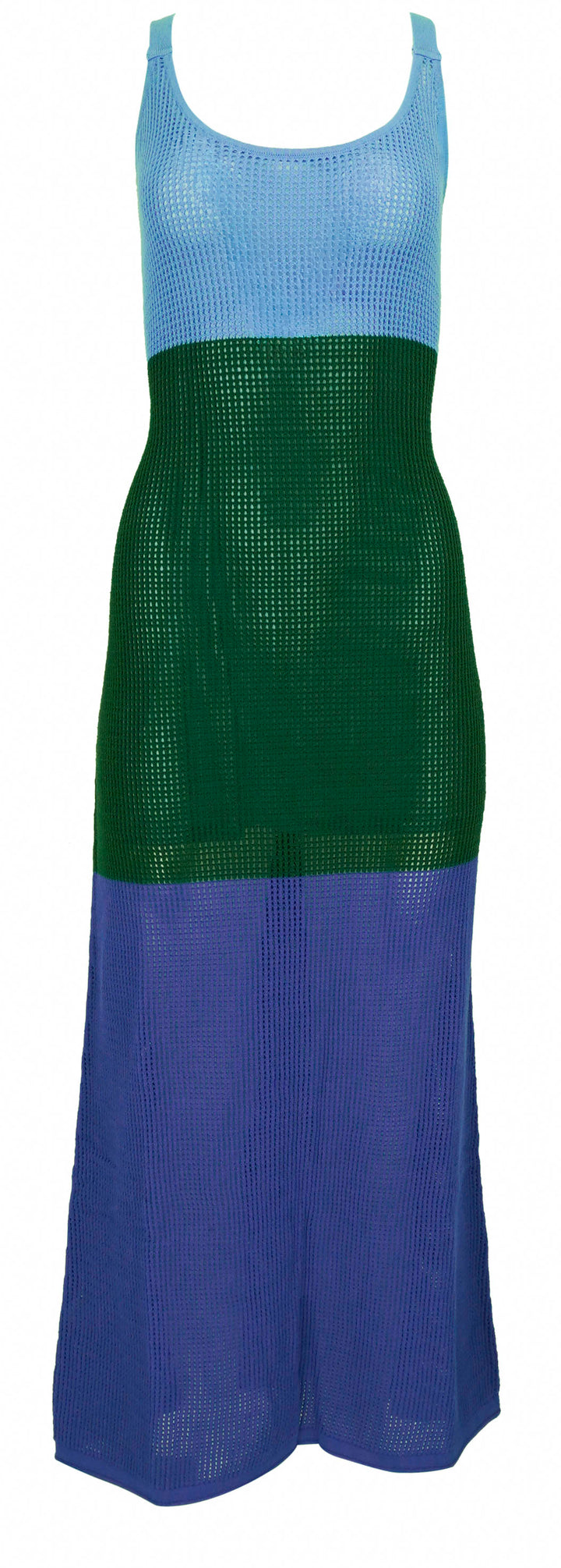 Staud Jessica Maxi Dress in Deep Sea/Jungle/Sky - Discounts on Staud at UAL