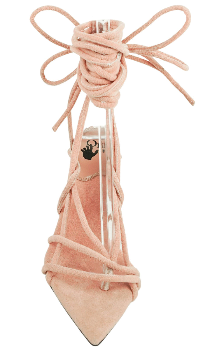 Off-White Terry Tube Allen Sandals in Nude - Discounts on Off-White at UAL