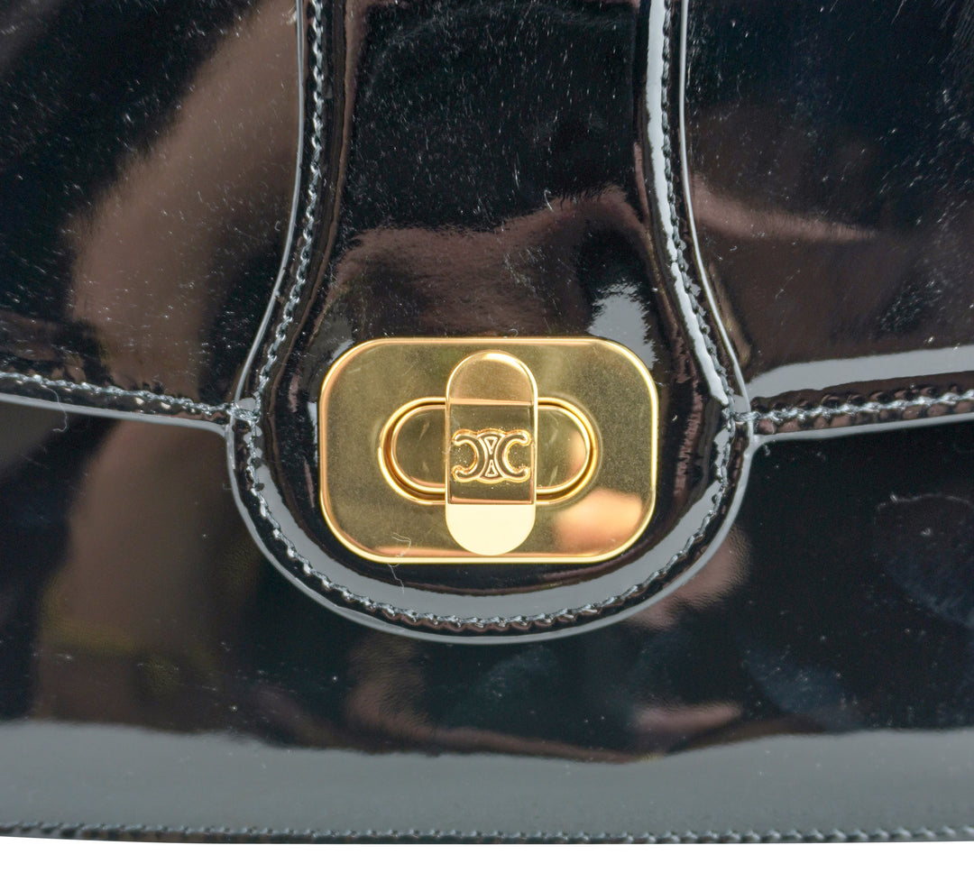 Celine Teen Josephine in Patent Black - Discounts on Celine at UAL