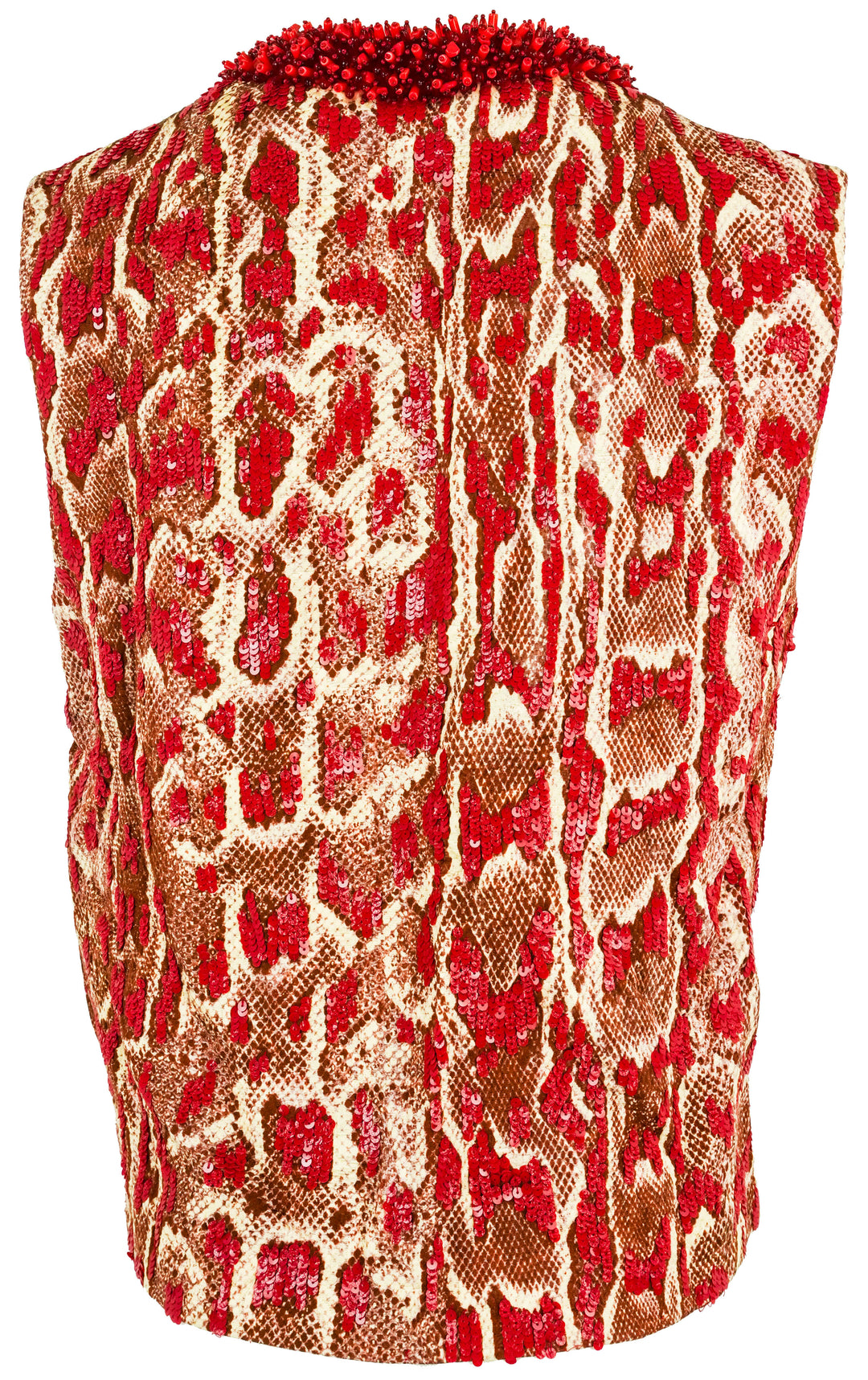 Dries Van Noten College Snake Print Top in Red - Discounts on Dries Van Noten at UAL