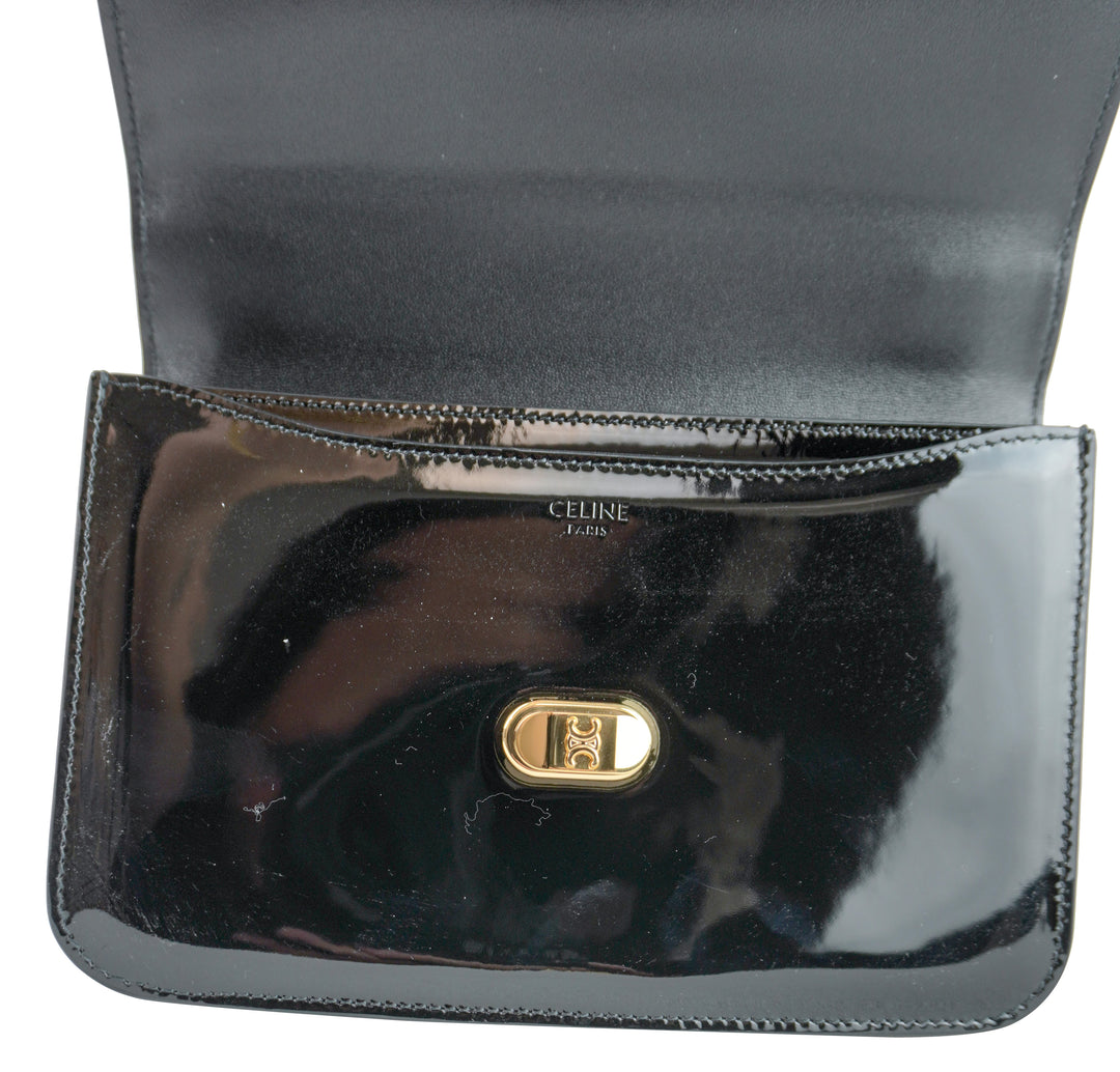 Celine Teen Josephine in Patent Black - Discounts on Celine at UAL