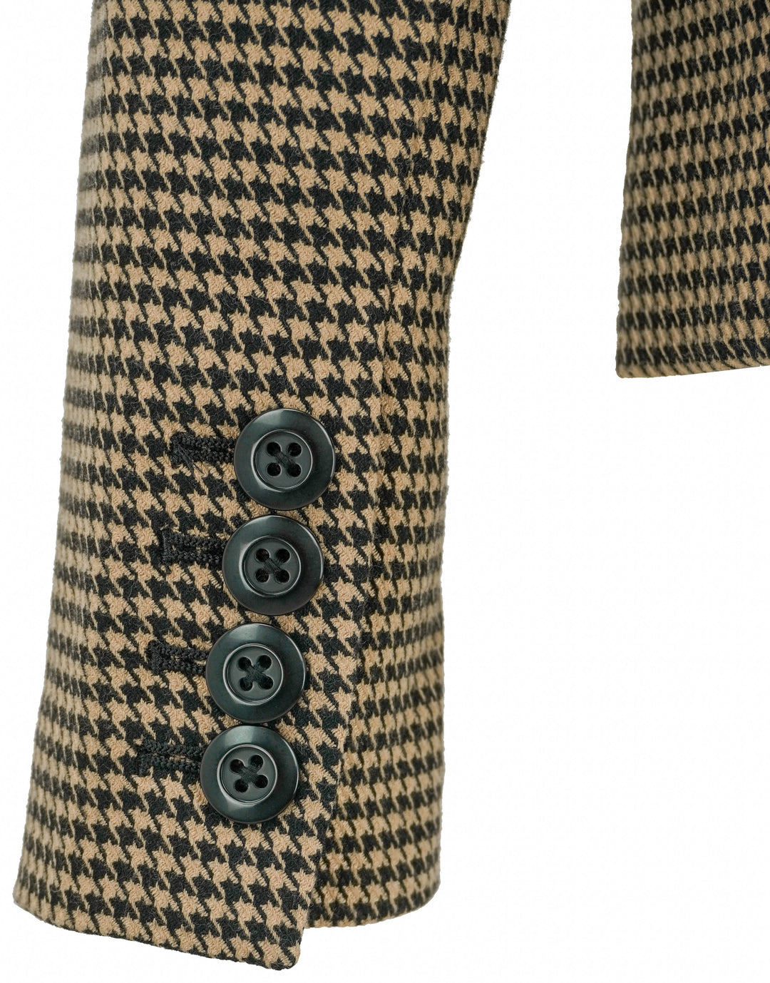 Alice & Olivia Classic Cropped Blazer in Brown Houndstooth - Discounts on Alice + Olivia at UAL