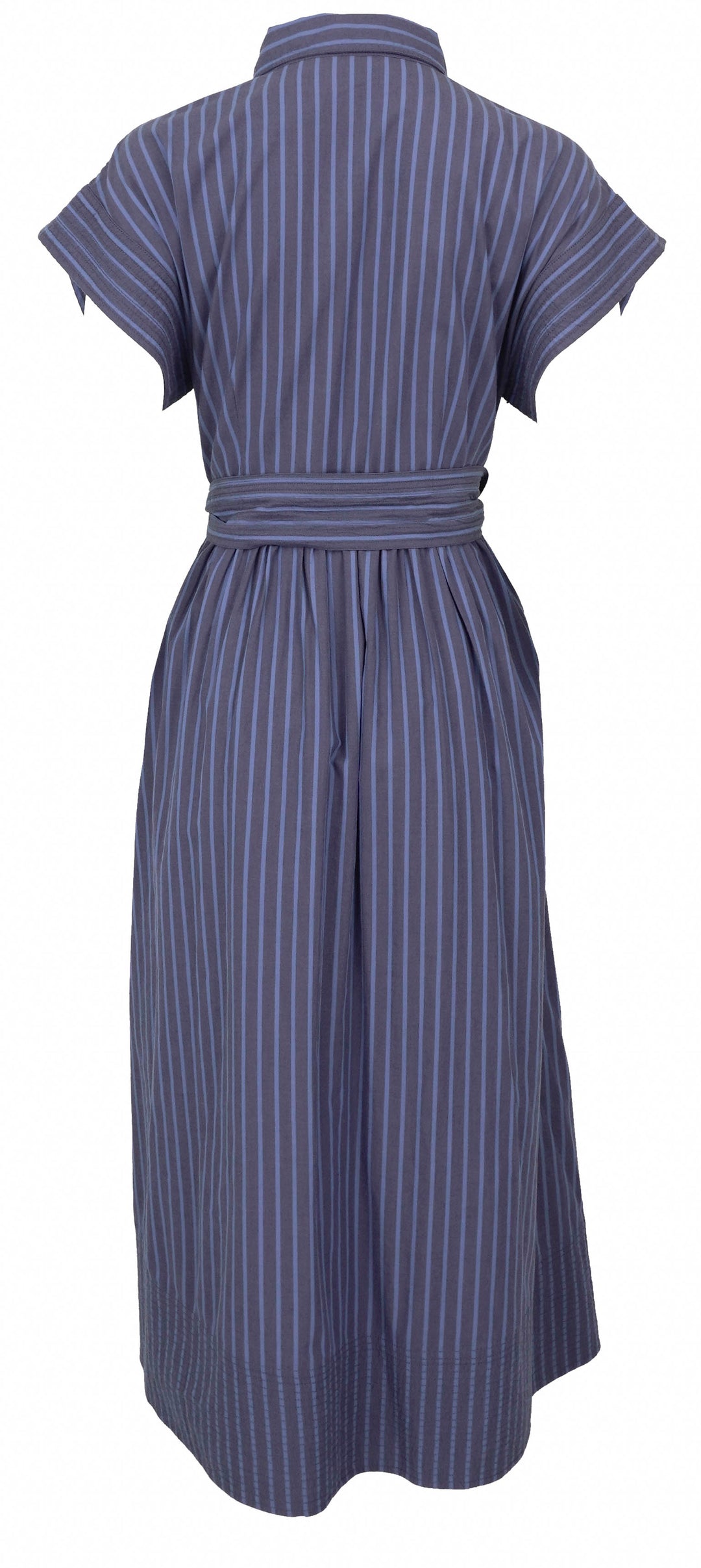 Oliphant Belted Shirt Dress in Morgan Blue