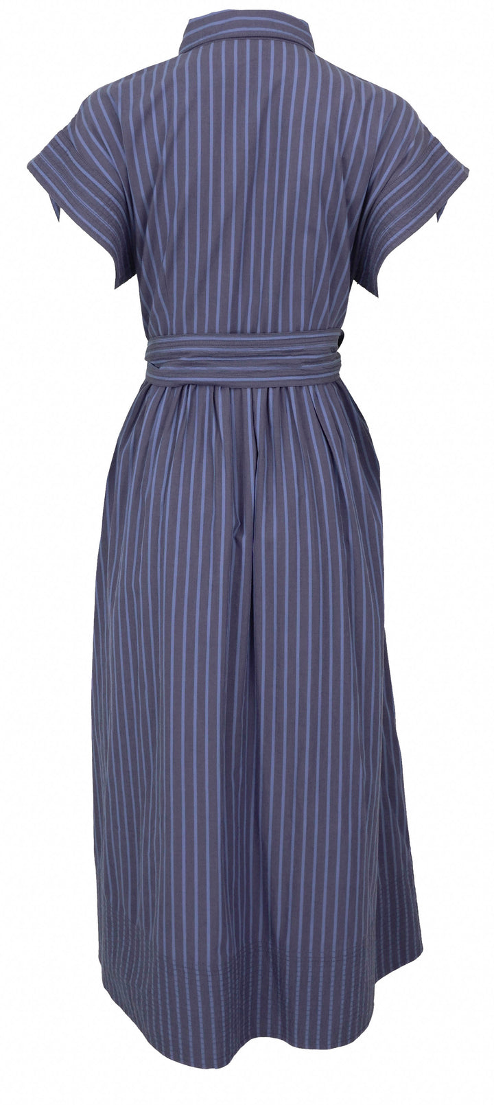 Oliphant Belted Shirt Dress in Morgan Blue