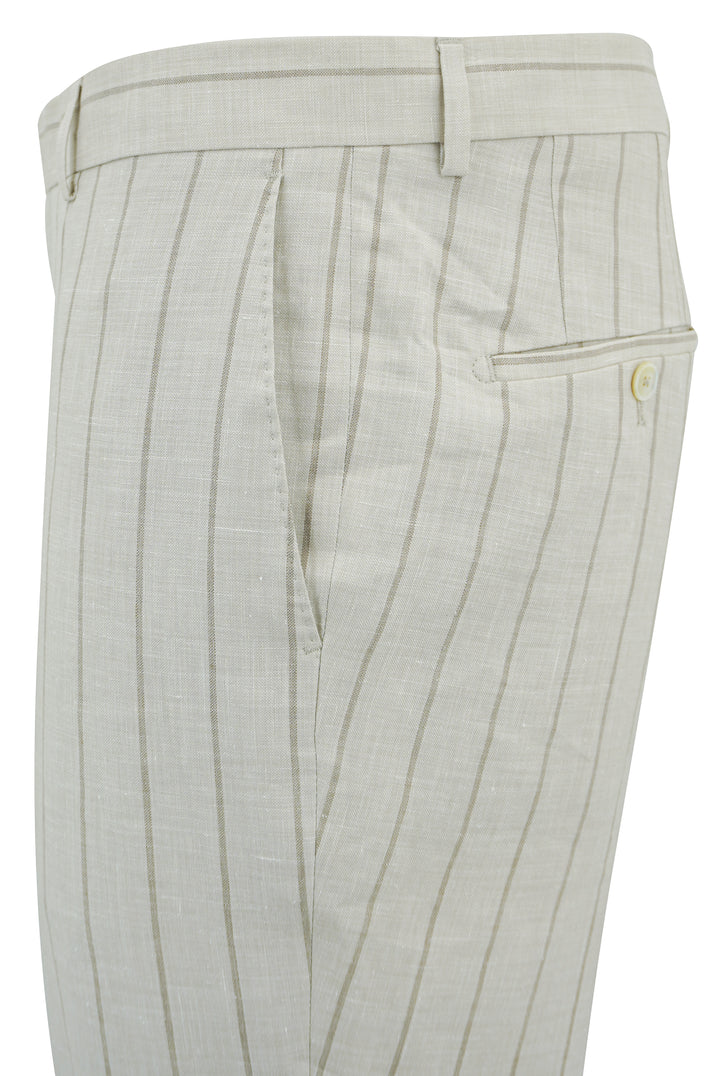 Hugo Boss Striped Trousers in Tan - Discounts on Hugo Boss at UAL