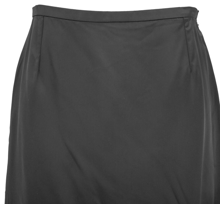 Saint Laurent Satin Skirt in Black - Discounts on Saint Laurent at UAL