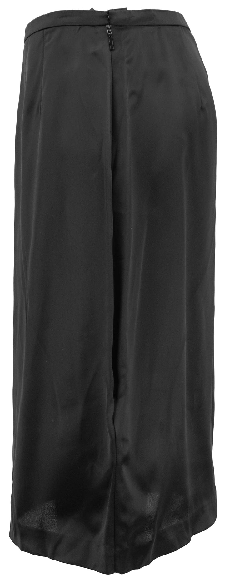 Saint Laurent Satin Skirt in Black - Discounts on Saint Laurent at UAL