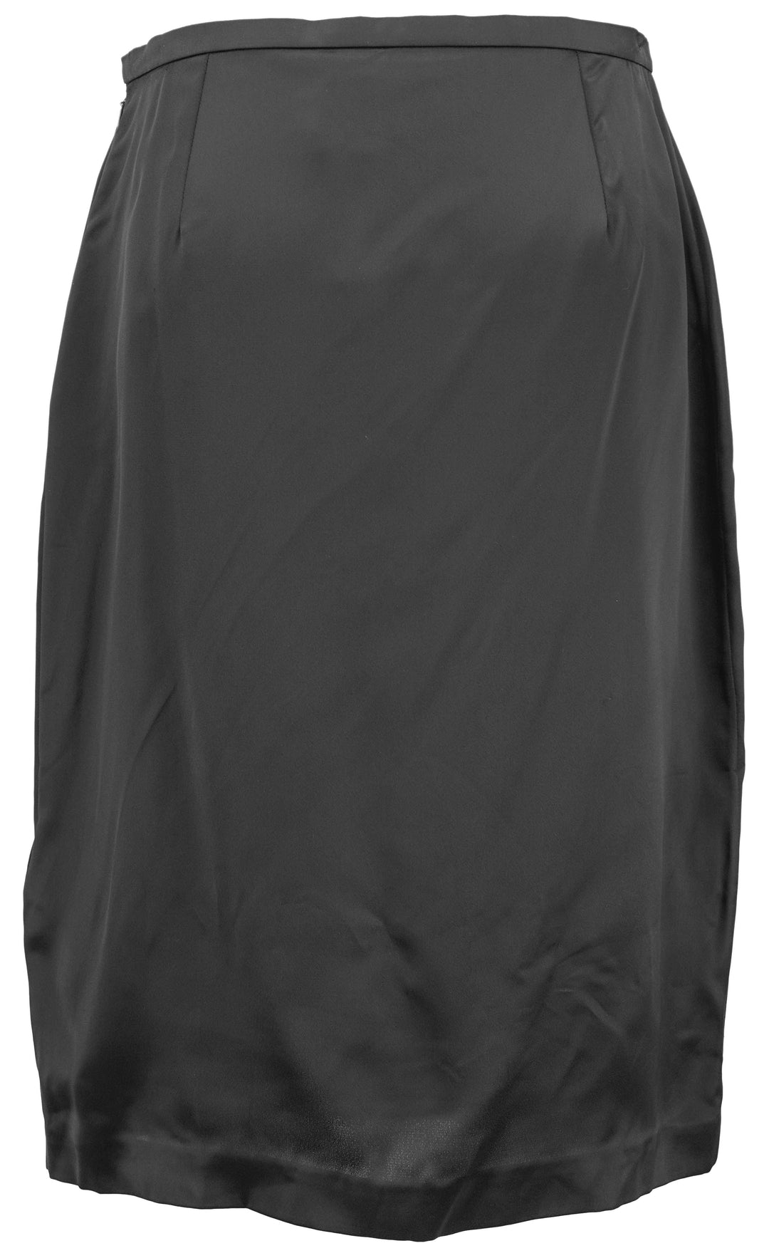 Saint Laurent Satin Skirt in Black - Discounts on Saint Laurent at UAL