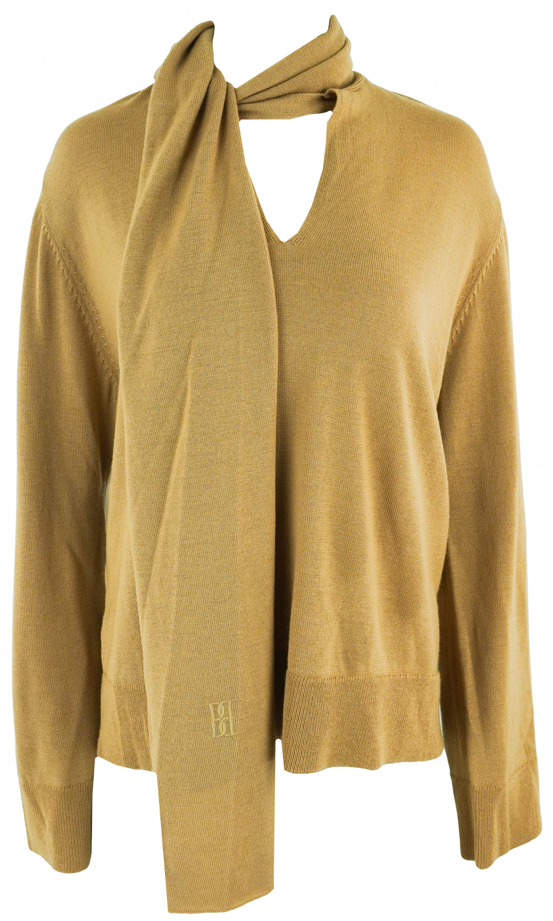 By Malene Birger Merrie Tie Neck Top in Beige - Discounts on By Malene Birger at UAL